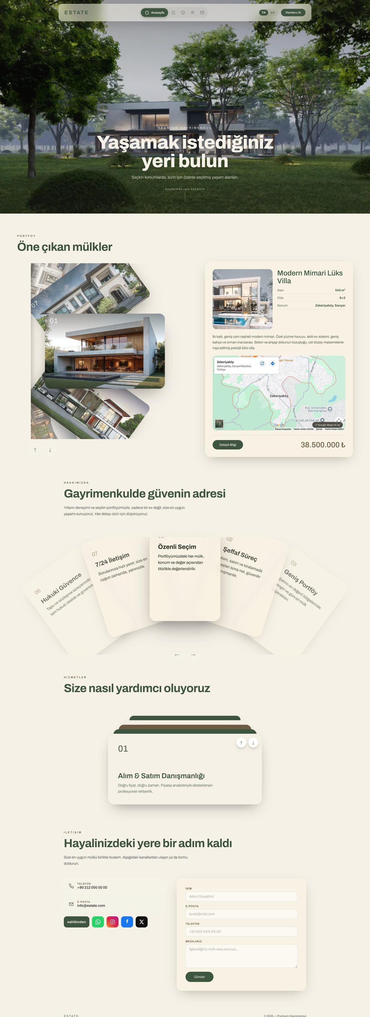 Emlak şirketi web sitesi
